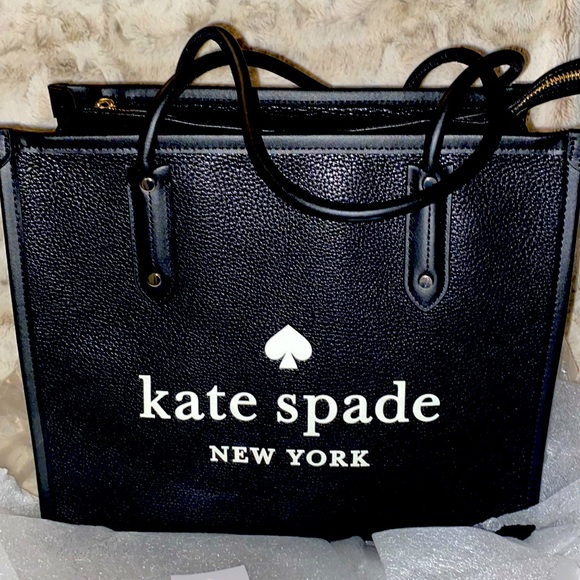 kate spade Handbags - KATE SPADE ♠️ ELLA TOTE IN BLACK AND WHITE 🔥🔥🔥💋♠️🔥